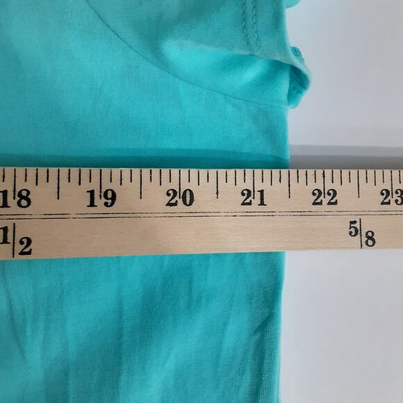 Lilly Pulitzer Pima Cotton Scoop Neck T Shirt Ice Blue Womens XL Resort Summer - Picture 8 of 10